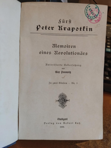 Petr Kropotkin - Memoiren Eines Revolution�rs