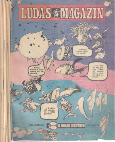 �rkus J�zsef  (f�szerk.) - 9 db. Ludas magazin 1983. (hi�ny: janu�r, j�lius, november)