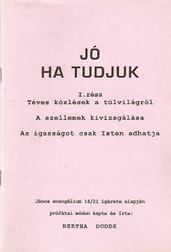 Jó ha tudjuk I-III.