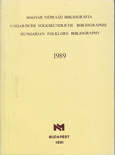 Cserbk-Kulin-Serfzn... - Magyar nprajzi bibliogrfia 1989
