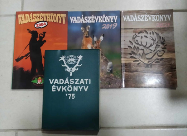 4 db vadszvknyv - 1975, 2004, 2019, 2021 vjratok
