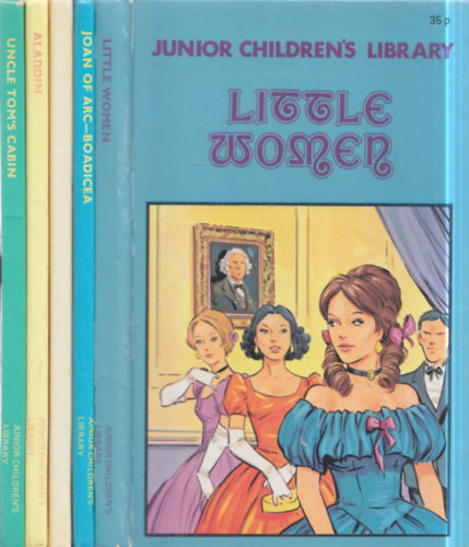 5 db Junior Children's Library: Little Women + Joan of Arc + Robin Hood + Aladdin + Uncle Tom's Cabin