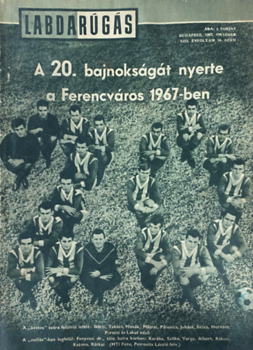 Labdargs XIII. vf. 10. szm (1967. oktber)