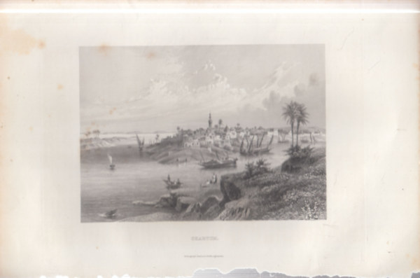 Khartoum látképe - eredeti litográfia (metszet)