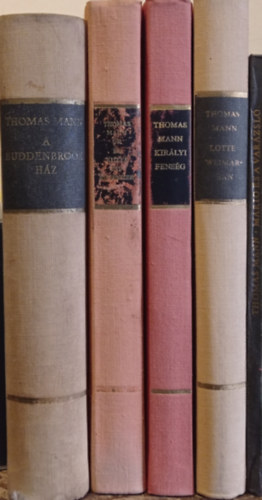 5 db Thomas Mann könyv: A Buddenbrook ház+úr és kutya+Királyi fenség+Lotte Weimarban+Marió és a varázsló