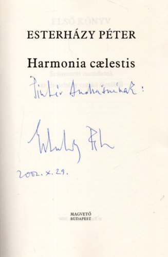 Esterhzy Pter - Harmonia Caelestis (dediklt)