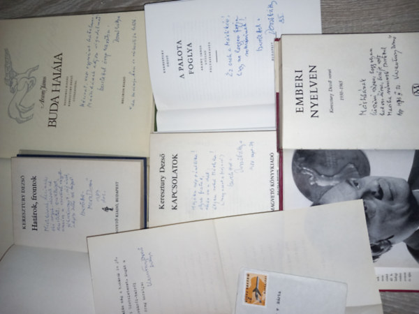 Keresztury Dezs� - 5 db Keresztury Dezs� DEDIK�LT k�tet + 1 db al��rt lev�l