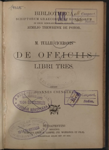 M. Tullii Ciceronis - De officiis libri tres