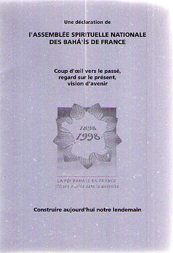 Une Dclaration de l'Assemble spirituelle nationale des Bah's de France