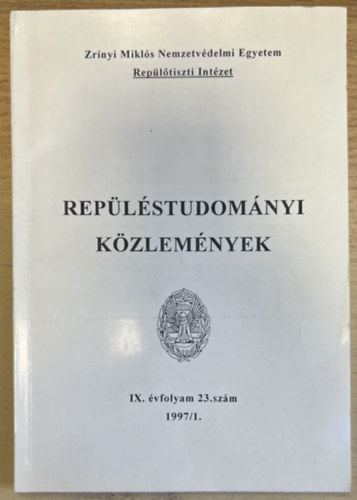 Replstudomnyi kzlemnyek IX. vfolyam 23. szm 1997/1.