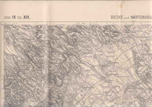 Bicske und Martonvásár térkép (Zone 16 Col. XIX.)