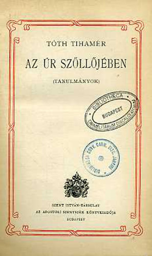 Tth Tihamr - Az r szlljben (tanulmnyok)