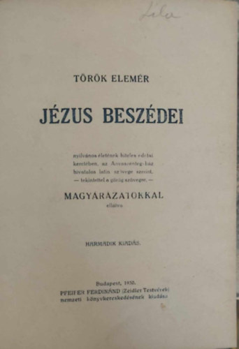 T�r�k Elem�r - J�zus besz�dei