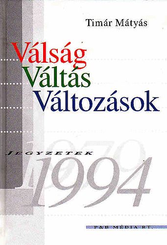 Timr Mtys - Vlsg, vlts, vltozsok (Jegyzetek 1979-1994)