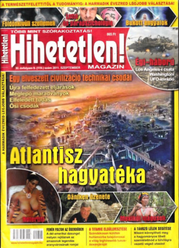 Sz�cs R�bert  (f�szerk.) - Hihetetlen! magazin (XI. �vfolyam 9. sz�m (119.) - 2011. szeptember)