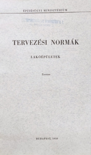 Tervez�si norm�k lak��p�letek 1950