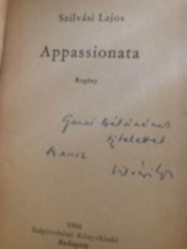 Szilv�si Lajos - Appassionata