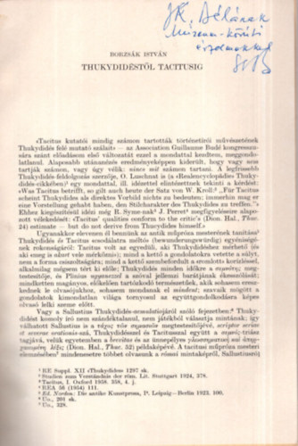 Borzsák István - Thukydidéstől Tacitusig.