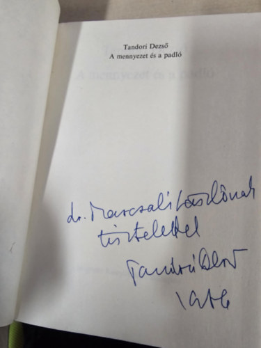 Tandori Dezső - A mennyezet és a padló (Dedikált!)