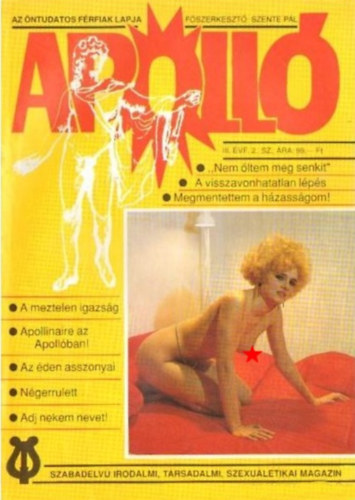 Szente Pl  (fszerk.) - Apoll (Az ntudatos frfiak lapja) III. vf. 2. szm