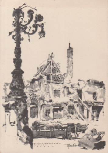 A Minisztereln�ks�gi Palota romjai (r�gi k�peslap)