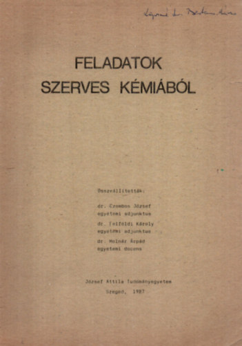 Tbb szerz - Feladatok szerves kmibl (1987)