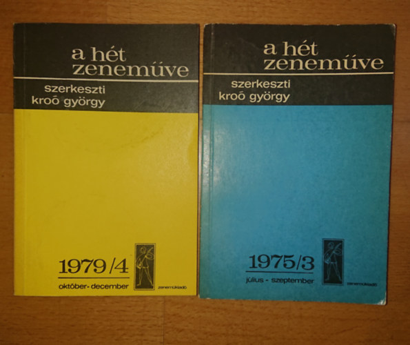 Kro Gyrgy  (Szerk.) - 2 ktet A ht zenemve cm sorozatbl: 1975/3; 1979/4