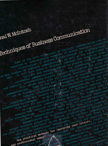 Donal W. McIntosh - Techniques of business communication