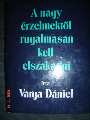 Varga Dniel - A nagy rzelmektl rugalmasan kell elszakadni