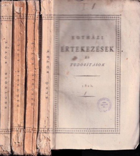 Egyhzi rtekezsek s tudstsok 1820/1-4. (teljes vfolyam)