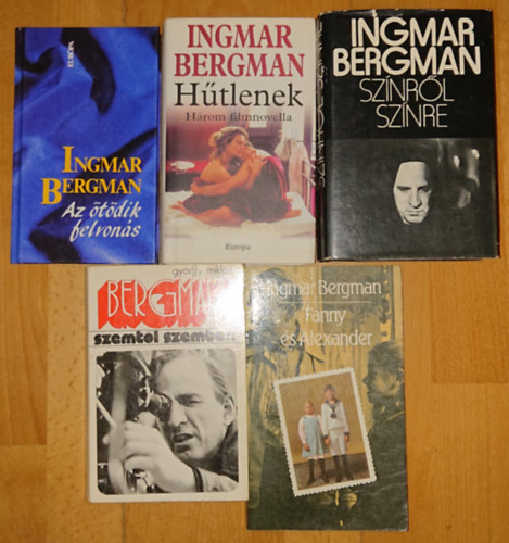 Gy�rffy Mikl�s Ingmar Bergman - 5 k�tet Ingmar Bergmant�l/-r�l: Fanny �s Alexander, Az �t�dik felvon�s, H�tlenek (h�rom filmnovella)Sz�nr�l sz�nre, Bergman szemt�l szemben