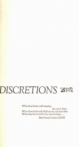 Mary de Rachewiltz - Discretions