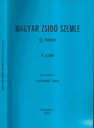 Lichtmann Tams (szerk.) - Magyar zsid szemle - j folyam 4. szm