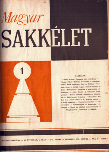 Bn Jen - Magyar Sakklet 1961/1.-12. teljes XI. vfolyam