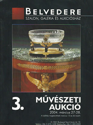 Belvedere szalon, galria s aukcishz 3. mvszeti aukci
