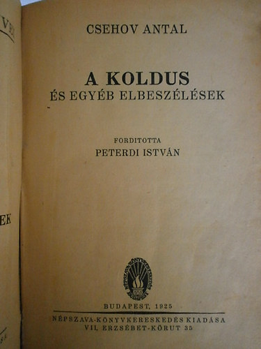 CSehov - A koldus és egyéb elbeszélések