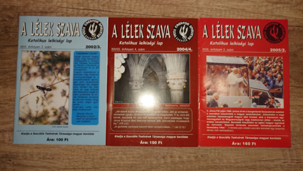 3 sz�m a L�lek szava c�m� katolikus lekis�gi lapb�l: 2002/3., 2004/4., 2005/2.