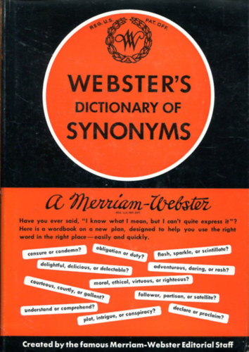G. & C. Merriam Company - Webster's dictionary of synonyms