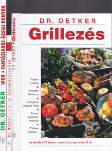 3 db Dr. Oetker knyv: Grillezs + Szendvicskrmek + Wok