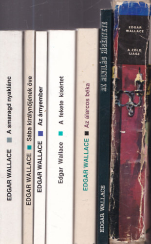 Edgar Wallace - 7 db. Edgar Wallace krimi: A smaragd nyakl�nc + S�ba kir�lyn�j�nek �ve + Az �rnyember + A fekete k�s�rtet + Az �larcos b�ka + Az alvil�g k�s�rtete + A z�ld �j�sz