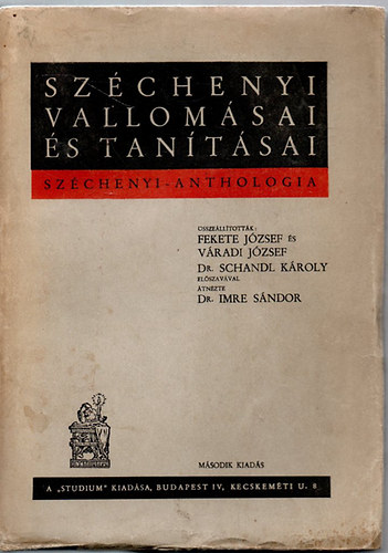 Fekete Jzsef-Vradi Jzsef - Szchenyi vallomsai s tantsai