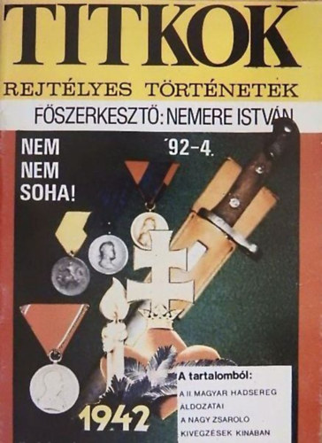 Nemere Istv�n  (f�szerk.) - Titkok - Rejt�lyes t�rt�netek '92-4.