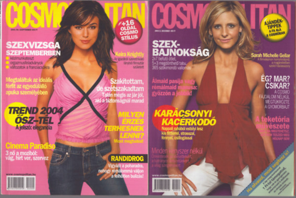 Pcsik Anita  (fszerk) - Cosmopolitan magazin 2004/9., 12. s 2005/1. szmok (3 db)