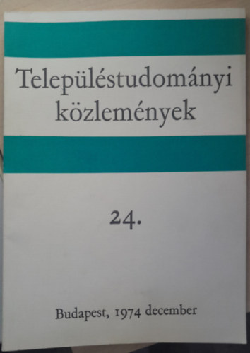 Telep�l�studom�nyi k�zlem�nyek 24.