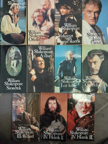 William Shakespeare - BBC Shakespeare könyvcsomag (10 mű 11 kötetben): Hamlet / Othello / Vízkereszt vagy amit akartok / Julius Caesar / A vihar / Lear király / Szonettek / Gymbeline / III. Richárd / Iv. Henrik 1-2.
