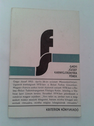 Gagyi Jzsef - Karnyjtsnyira fmek