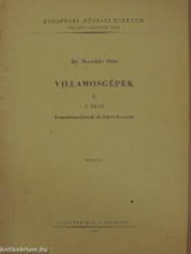 Benedikt Ott - Villamosgpek I. 2. rsz - Transzformtorok s fojttekercsek