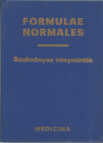 Medicina Kiad - Formulae normales-Szabvnyos vnymintk VI. kiads