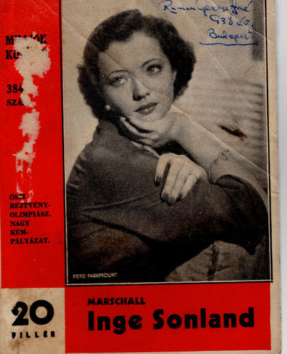 Marschall - Inge Sonland- Milli�k K�nyve 384. sz.