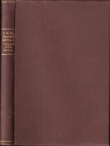 A Magyar Királyi Operaház Évkönyve 50 éves fennállása alkalmából